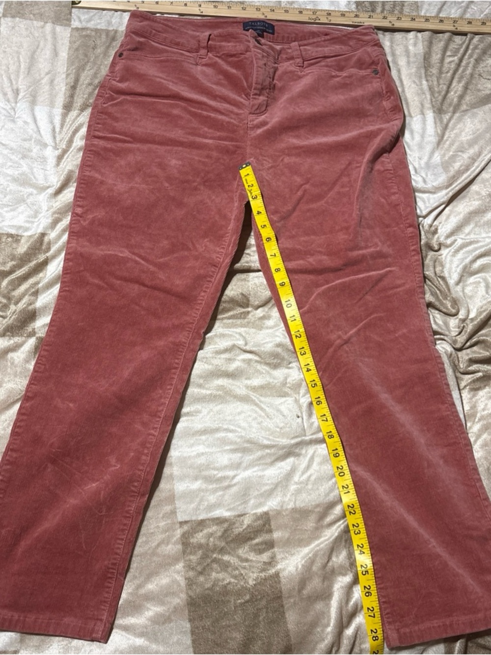 Talbots Dusty Rose Corduroy Five-Pocket Pants